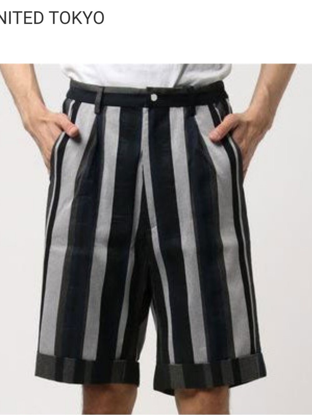 United Tokyo Men's Striped Casual Shorts 2